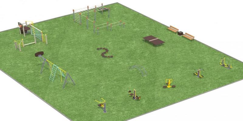 Дизайн проект спортплощадки разновозрастной  в Твери