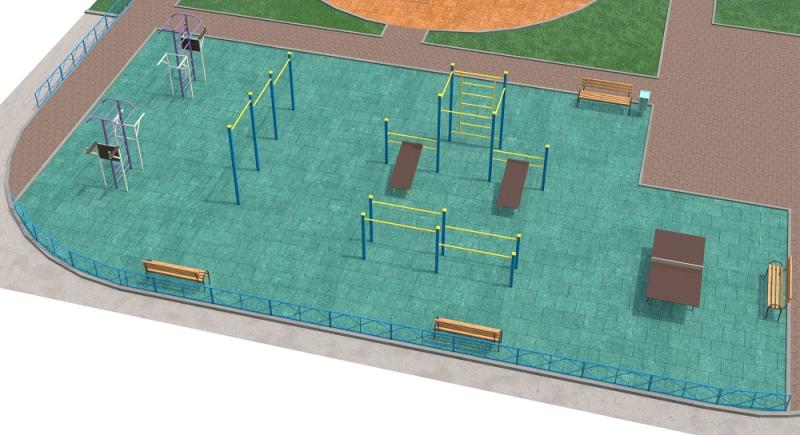 Проект спортивной площадки с столом теннисным в Твери