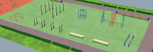 Проект детско-спортивной площадки для школы - детсада в Твери