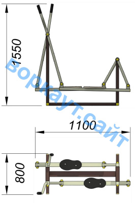 Уличный тренажер "Лыжник" УТ 008 в Твери