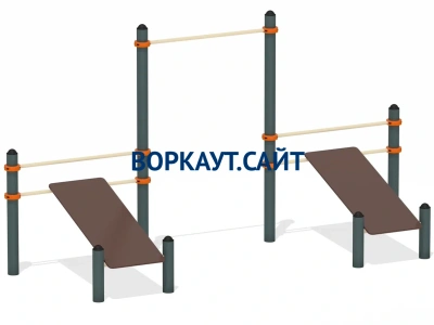 Воркаут с турником и двойной скамьей для пресса ВС-28 в Твери