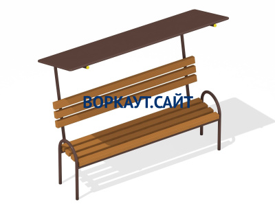 Лавочка под навесом МАФ 1607 в Твери