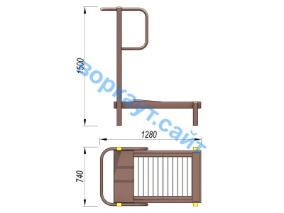 Уличный тренажер Беговая дорожка УТ 009 в Твери