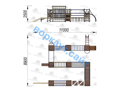 Детский спортивный комплекс Полоса препятствий ДСК 3116 в Твери