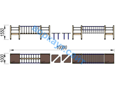 Детский спортивный комплекс Двойной мостик ДСК 3115 в Твери