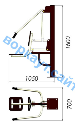 Уличный тренажер "Жим от груди" УТ 002 в Твери