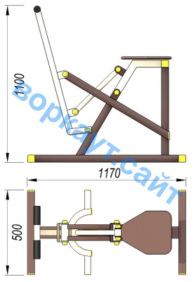 Уличный тренажер "Наездник " УТ 006 в Твери