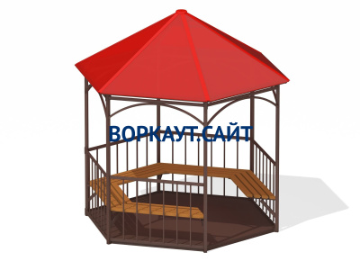 Беседка с лавками и полом МАФ 4122 в Твери