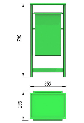 Урна с крышкой МАФ 1631 в Твери