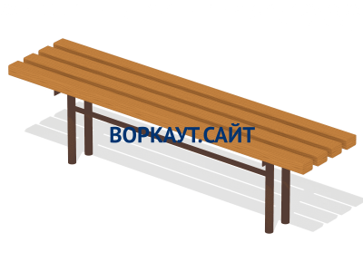 Лавочка без спинки МАФ 1601 в Твери