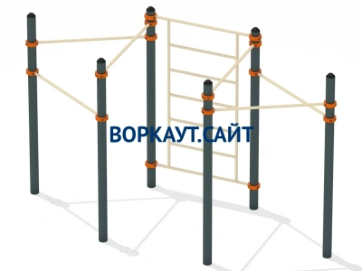 Воркаут турник разноуровневый с шведской стенкой ВС-25 в Твери