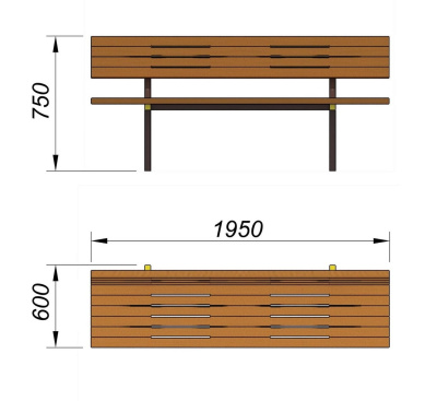 Диван уличный МАФ 1608 в Твери