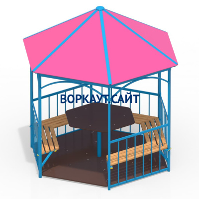 Беседка со столом, лавками и полом МАФ 4123 в Твери Беседка со столом, лавками и полом МАФ 4123 в Твери